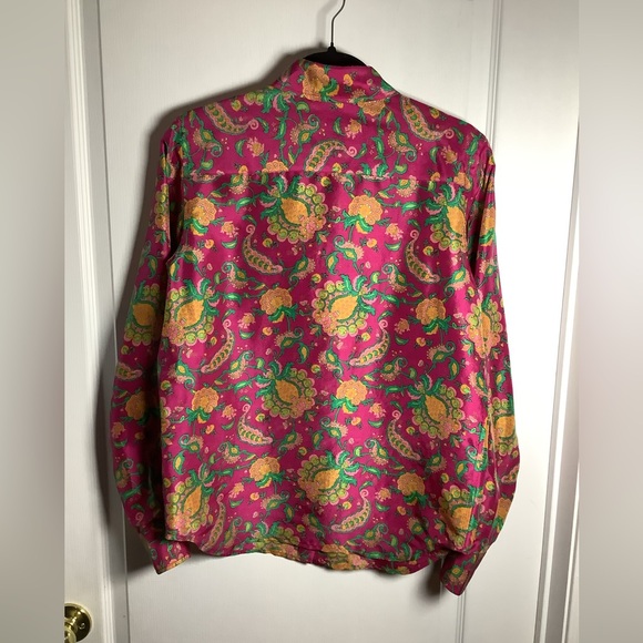 Lauren Ralph Lauren silk floral button up blouse - Picture 2 of 14